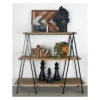 51" Metal and Wood 3 Tier Shelf V Legs Brown - Olivia & May -My Book Perch Sales Store unnamed file 4612