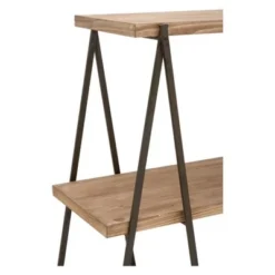 51" Metal and Wood 3 Tier Shelf V Legs Brown - Olivia & May -My Book Perch Sales Store unnamed file 4614