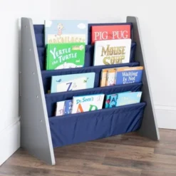 Newport Kids' Bookshelf 4 Tier Book Organizer Navy/Gray - Humble Crew 14 Newport Kids' Bookshelf 4 Tier Book Organizer Navy/Gray - Humble Crew -My Book Perch Sales Store unnamed file 466
