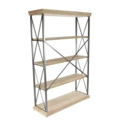 Olivia & May 72" Farmhouse 4 Tier Shelf Brown - Olivia & May -My Book Perch Sales Store unnamed file 4660