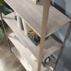 63.38" 5 Shelves Center City Vertical Bookcase Champagne Oak - Sauder -My Book Perch Sales Store unnamed file 4695