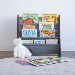 Sumatra Kids' Bookshelf 4 Tier Book Organizer Espresso/Gray - Humble Crew 9 Sumatra Kids' Bookshelf 4 Tier Book Organizer Espresso/Gray - Humble Crew -My Book Perch Sales Store unnamed file 471