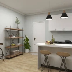 Olivia & May 67" Tall Industrial Metal and Wood Bookshelf Brown - Olivia & May -My Book Perch Sales Store unnamed file 4720