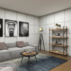 Olivia & May 67" Tall Industrial Metal and Wood Bookshelf Brown - Olivia & May -My Book Perch Sales Store unnamed file 4721