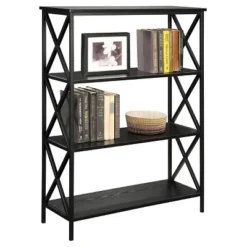 42" Tucson 4 Tier Bookcase Black - Breighton Home