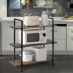 Costway 3-Tier Bookshelf Industrial Bookcase Display Shelf Storage Rack Rustic Brown -My Book Perch Sales Store unnamed file 474