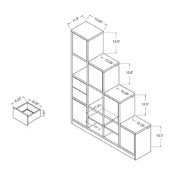 61.5" Hirsch Contemporary Bookcase White - HOMES: Inside + Out -My Book Perch Sales Store unnamed file 4772