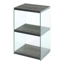 27.75" SoHo 3 Tier Tower Bookcase - Breighton Home White Faux Marble -My Book Perch Sales Store unnamed file 4798