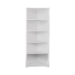 78" Mcafee Contemporary 5 Tier Corner Bookshelf - HOMES: Inside + Out White -My Book Perch Sales Store unnamed file 4804