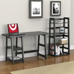 44.25" Designs2Go Trestle Bookcase - Breighton Home White -My Book Perch Sales Store unnamed file 4816