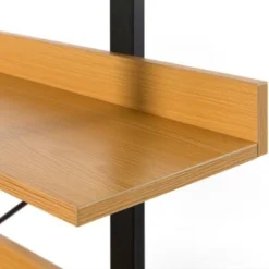 Fabulaxe Industrial 5 Shelf Wood and Metal Etagere Rustic Bookcase Free Standing Bookshelf -My Book Perch Sales Store unnamed file 4837