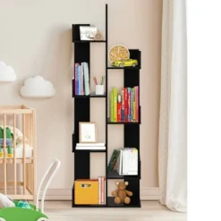 Costway 8-Tier Bookshelf Bookcase w/8 Open Compartments Space-Saving Storage Rack White/Black -My Book Perch Sales Store unnamed file 485