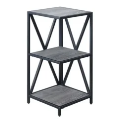 Breighton Home Tucson Metal 3 Tier Corner Bookcase - Johar Furniture Cherry/black -My Book Perch Sales Store unnamed file 4853