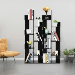 Costway 8-Tier Bookshelf Bookcase w/8 Open Compartments Space-Saving Storage Rack White/Black -My Book Perch Sales Store unnamed file 486
