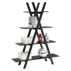 59" Oxford A Bookshelf Black - Breighton Home