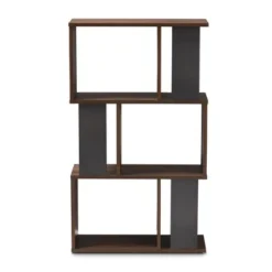 40.2" Legende Finished Display Bookcase Brown/Dark Gray - Baxton Studio 13 40.2" Legende Finished Display Bookcase Brown/Dark Gray - Baxton Studio -My Book Perch Sales Store unnamed file 4873