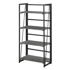 Xtra Folding 4 Tier Bookshelf - Breighton Home Gray -My Book Perch Sales Store unnamed file 4897