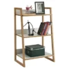 36" Oslo Sundance 3 Tier Shelf White/Bamboo - Breighton Home -My Book Perch Sales Store unnamed file 4899