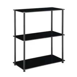 26.5" Designs2Go Classic Glass 3 Shelf Bookshelf - Breighton Home Clear -My Book Perch Sales Store unnamed file 4912
