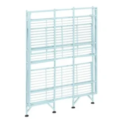 33" Xtra Storage 3 Tier Wide Folding Metal Shelf Sea Foam - Breighton Home -My Book Perch Sales Store unnamed file 4916