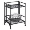 20.25" 2 Tier Folding Metal Shelf Black - Breighton Home -My Book Perch Sales Store unnamed file 4920
