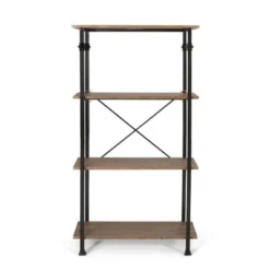 Bauman Modern Industrial 4 Shelf Etagere Bookcase - Christopher Knight Home Gray/dark Bronze -My Book Perch Sales Store unnamed file 4997