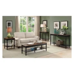 72.25" French Country Bookshelf Ladder Dark Walnut/Black - Breighton Home -My Book Perch Sales Store unnamed file 5013