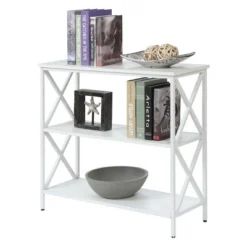 31.5" Tucson 3 Tier Bookcase White - Breighton Home