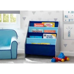 My Book Perch Sales Store 16 Delta Children Sling Book Rack Bookshelf for Kids' Blue/yellow/red