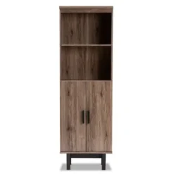 73" 2 Door Arend Two-Tone Wood Bookshelf Brown - Baxton Studio -My Book Perch Sales Store unnamed file 5038