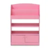 Furinno KidKanac Bookshelf Bookcase with 4 Shelves and Toy Storage Cabinet for Bedroom, Living Room or Playroom Organization, Pink -My Book Perch Sales Store unnamed file 5044