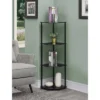 46.5" Designs2Go Classic Glass 4 Tier Corner Shelf - Breighton Home Black