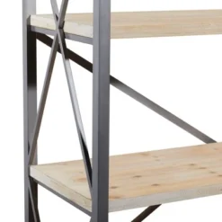 Olivia & May 60" Industrial Bookshelf with 4 Shelves Brown - Olivia & May -My Book Perch Sales Store unnamed file 5077