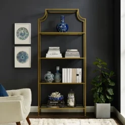 80.5" Aimee Etagere Gold - Crosley -My Book Perch Sales Store unnamed file 5218