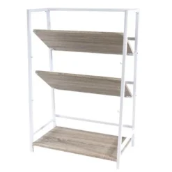 Atlantic Folding 3-Tier Shelf - urb SPACE White