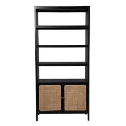 74" Groveholme Bookcase/Storage Shelf Black/Gold - Aiden Lane -My Book Perch Sales Store unnamed file 5267