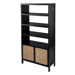 74" Groveholme Bookcase/Storage Shelf Black/Gold - Aiden Lane -My Book Perch Sales Store unnamed file 5268