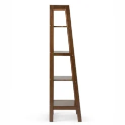 72"x24" Hawkins Solid Wood Ladder Shelf with Storage - Wyndenhall Medium Saddle Brown -My Book Perch Sales Store unnamed file 5293
