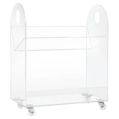 Babyletto Presto Acrylic Bookcase and Cart - Clear