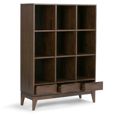 57" Pearson Solid Hardwood Cube Storage with Drawers Walnut Brown - WyndenHall 4 57" Pearson Solid Hardwood Cube Storage with Drawers Walnut Brown - WyndenHall - Image 2