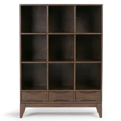 57" Pearson Solid Hardwood Cube Storage with Drawers Walnut Brown - WyndenHall 5 57" Pearson Solid Hardwood Cube Storage with Drawers Walnut Brown - WyndenHall - Image 3