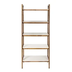 Madison Park 74" Avenu Shelf - Pecan/Off White