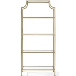 Metal Glass Bookcase in Antique Gold - Pemberly Row -My Book Perch Sales Store unnamed file 5352