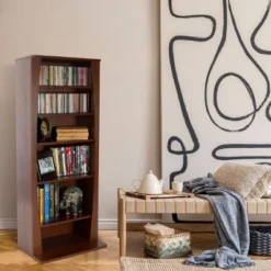 47" Canoe Curved Multimedia Cabinet Chestnut - Atlantic -My Book Perch Sales Store unnamed file 5383