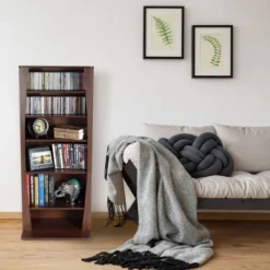 47" Canoe Curved Multimedia Cabinet Chestnut - Atlantic -My Book Perch Sales Store unnamed file 5384