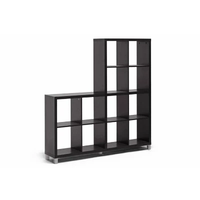 11.50" Sunna Modern Cube Shelving Unit Dark Brown - Baxton Studio 5 11.50" Sunna Modern Cube Shelving Unit Dark Brown - Baxton Studio - Image 3