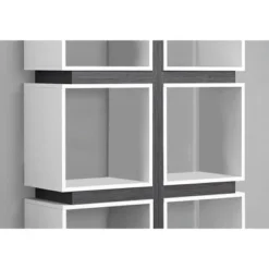 71" Hollow Core Bookcase - White/Gray - EveryRoom -My Book Perch Sales Store unnamed file 5401