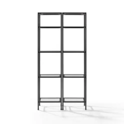73" 2pc Aimee Narrow Etagere Set Oil Rubbed Bronze - Crosley