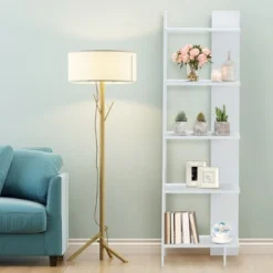 Costway Set of 2 Bookcase Storage 5-Tier Open Shelf Display Room Divider -My Book Perch Sales Store unnamed file 543