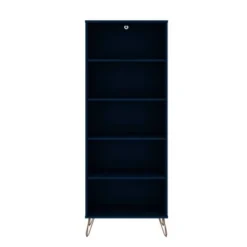 Rockefeller 5 Shelf Bookcase - Manhattan Comfort Tatiana Midnight Blue -My Book Perch Sales Store unnamed file 5471